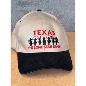 J Hats Texas The Lone Star State Snapback Hat Tan Black Cowboy Embroidery Cap